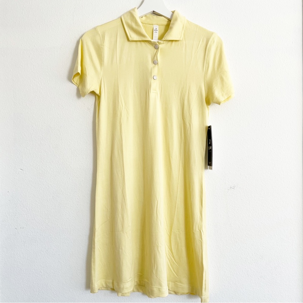 NWT Glyder Women’s Simplicity Polo Butterscotch Yelllow Dress Pickleball Golf S